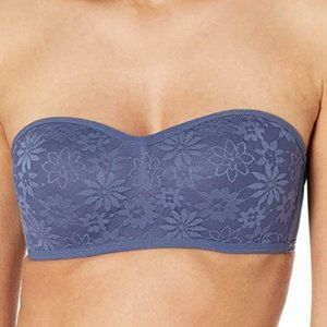 NWT Mae Women's All Over Lace Padded Bandeau Bralette